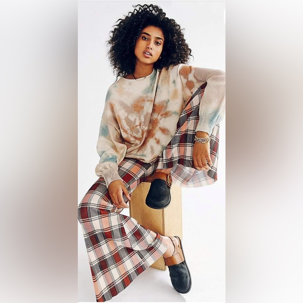Free People Cosmos Tie Dye Knot PullOver,Size-XS(Oversized;P2P approx-26”-26.5”)